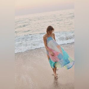 NWT‎ Anthropologie Annette Dress Colorful Geometric Maxi Dress Size XS/S